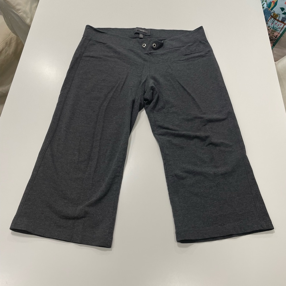 JACOB Dark Gray Cropped Jersey Pants ~ Size Large